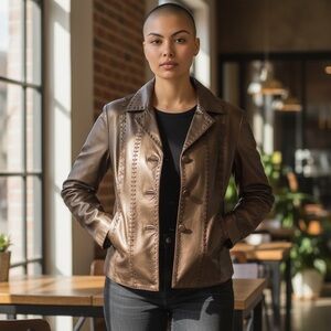 Georgiou Studio Metallic Bronze Jacket – Size 10